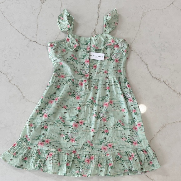 Janie and Jack Green Floral Casual Dress - Picture 2 of 2